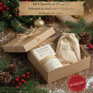 Kit - 1 Chantily de Manga + 1 Sabonete de Andiroba + 1 Raspador de Língua em Cobre